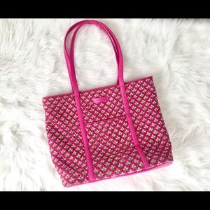 Vera Bradley large tote bag in pink swirls